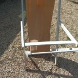 Folding chilean deckchair wood fabric garden lounge