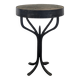 Wrought iron gueridon with a marble top circa 1950