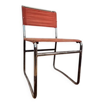 Tubular steel chrome Bauhaus chair by Hynek Gottwald - 1930 (Eisengarn)