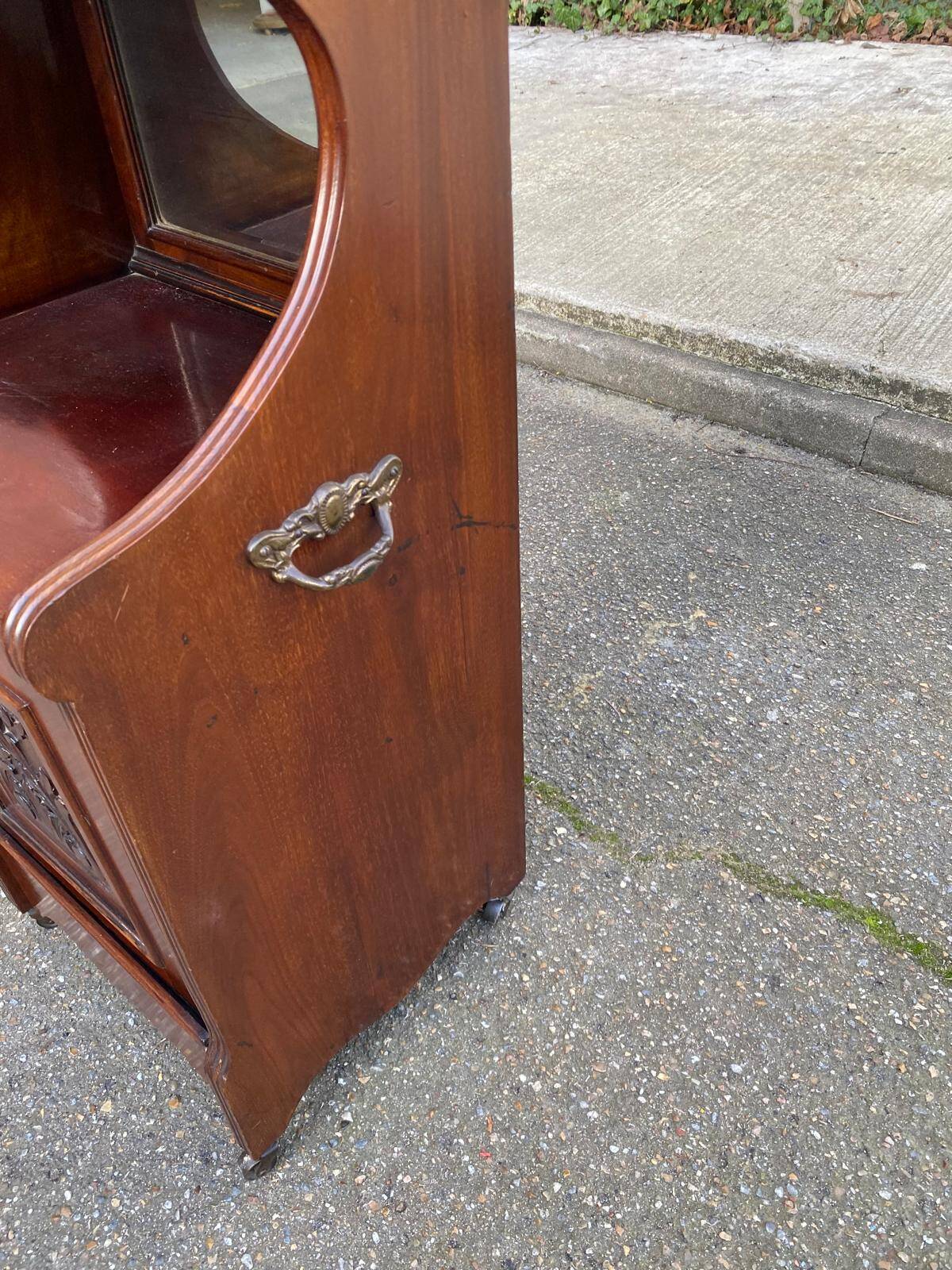 Wooden coal cabinet side table accent table