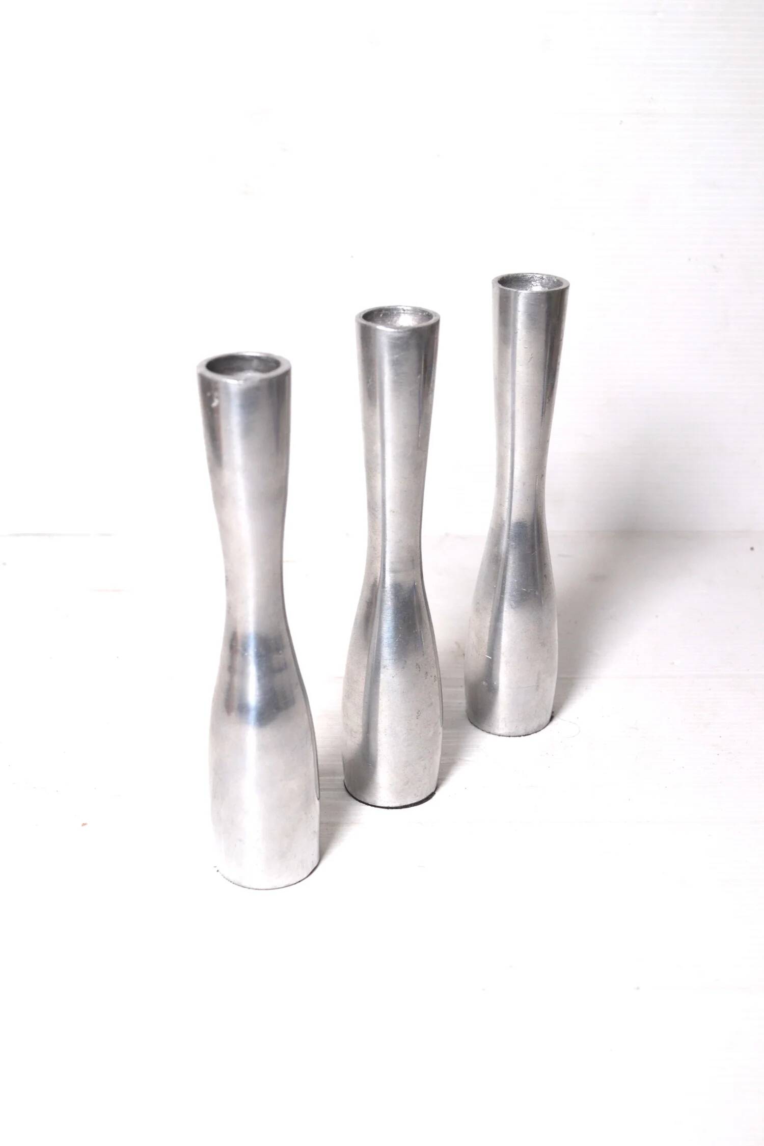 Vintage aluminum candlesticks