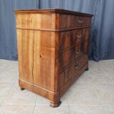 Louis Philippe chest of drawers in walnut bramble