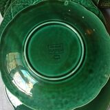 Lot of 16 plates faience of gien leaves of vines