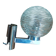 Vintage Space Age wall light 70s – Chrome metal & glass globe