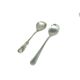 Pair of tea spoons, silver-plated brass, Poland, 1960s.
