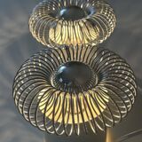 Pair of vintage design spring lamp wall lights from the 70s