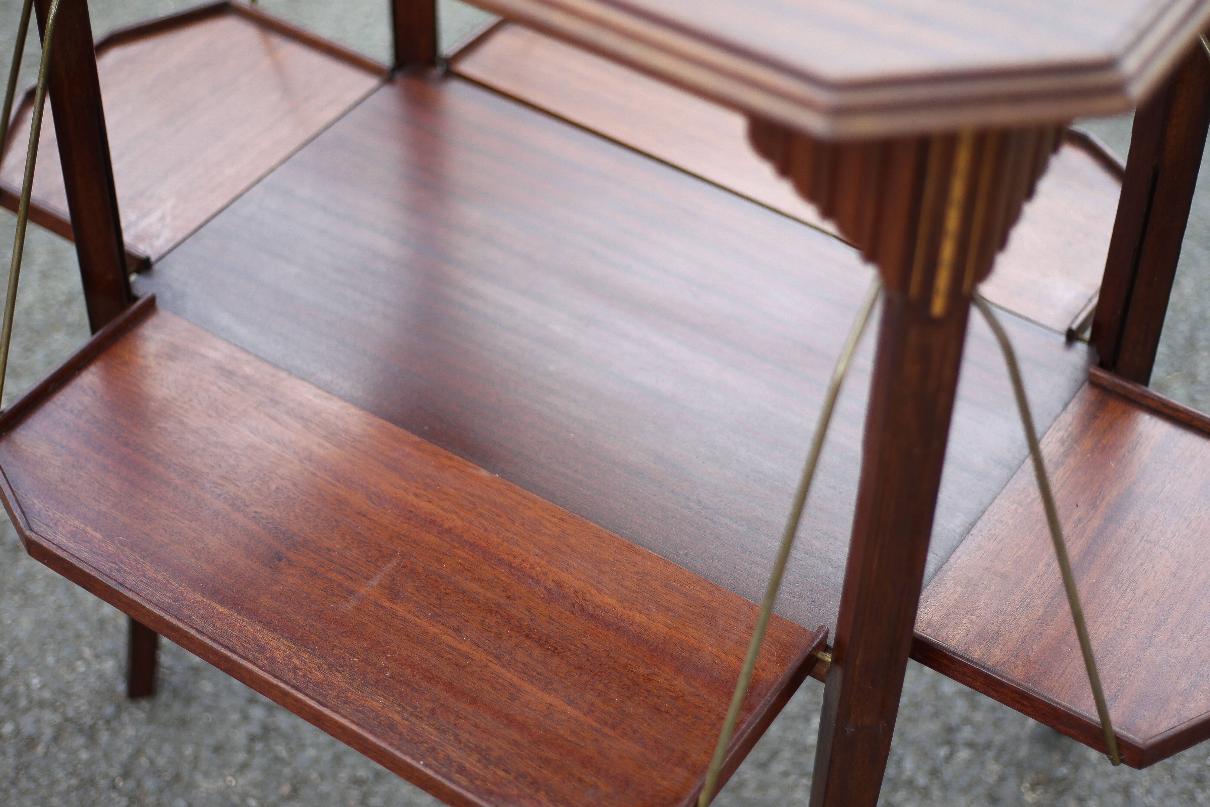 Wooden flap service, tea trolley, bar, living room furniture, vintage service, kitchen, decoration