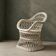 Vintage rattan children's armchair