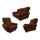 vintage living room sofa and 2 Lestra armchairs