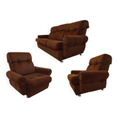 vintage living room sofa and 2 Lestra armchairs
