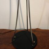 Metal floor lamp with cast iron base and 3 globes from the 80s