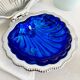 Silver-plated shell butter dish, 1950s