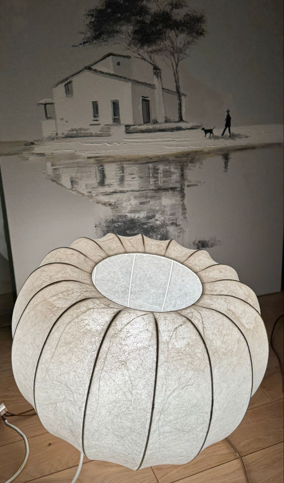 Large "Cocoon" pendant – Design by Goldkant Leuchten (1960s)