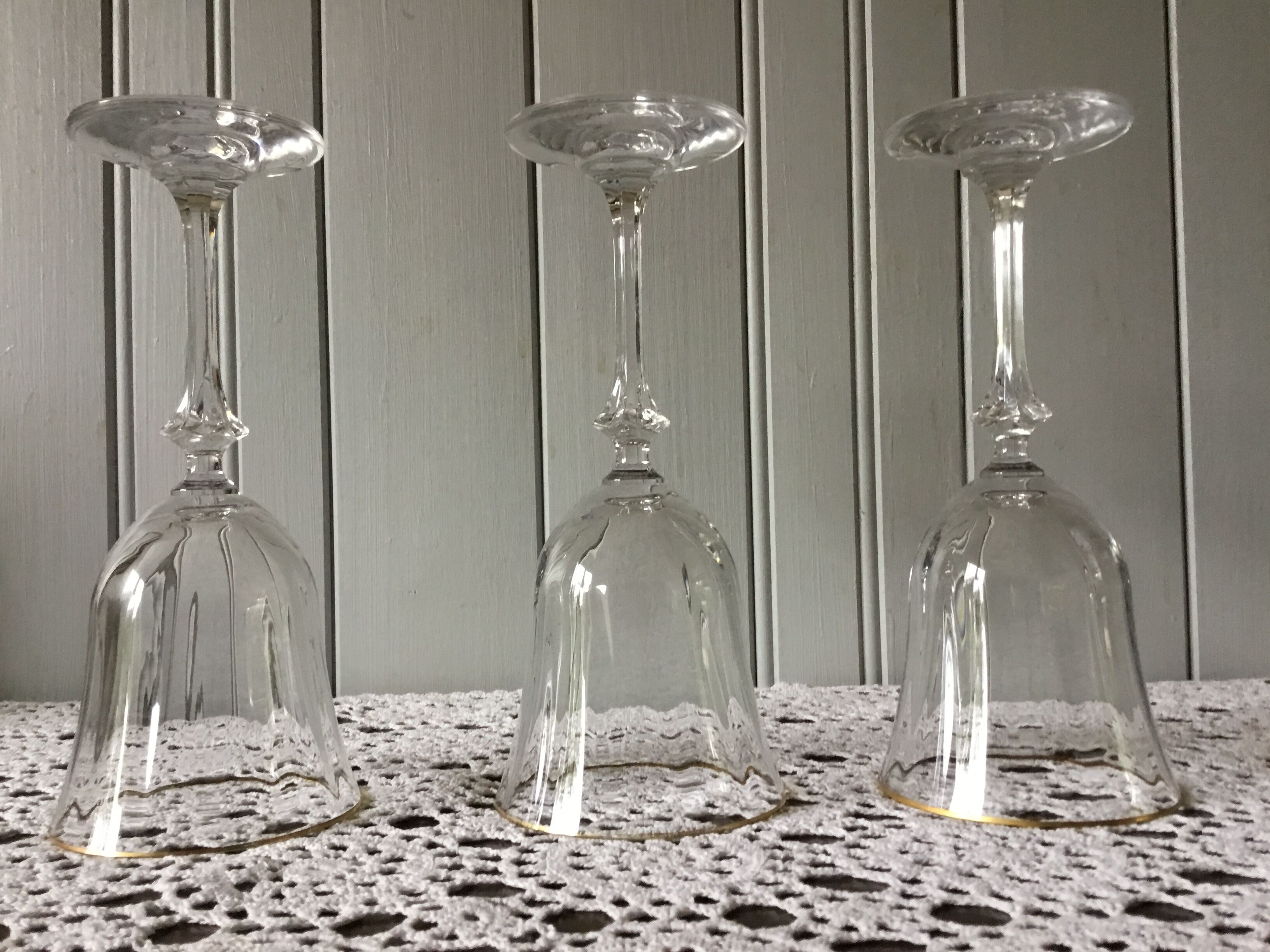 Antique foot glasses
