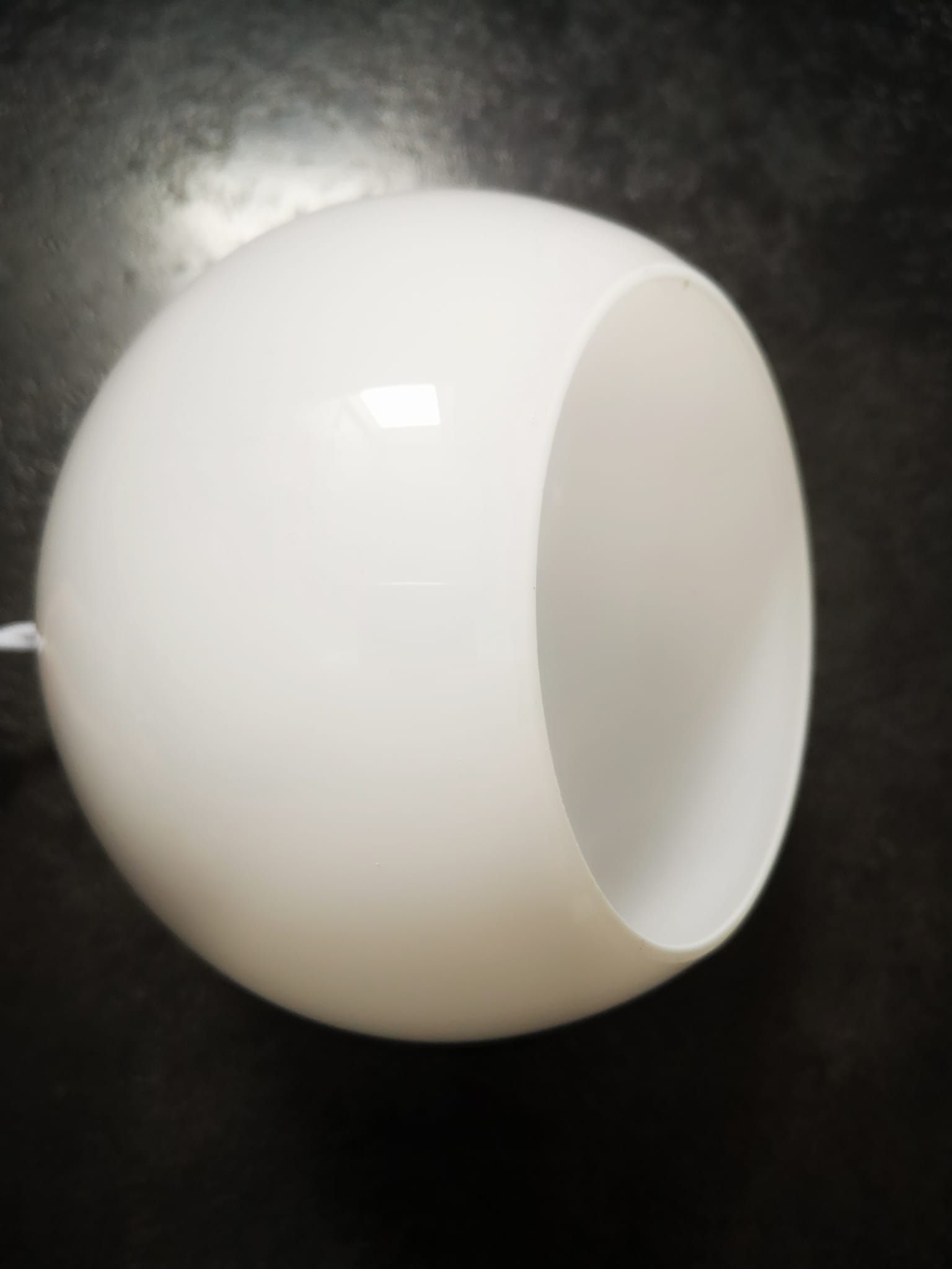 Sold opaline white globe