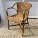 Fauteuil en osier vintage