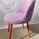 Lilac furry chair from the 50s