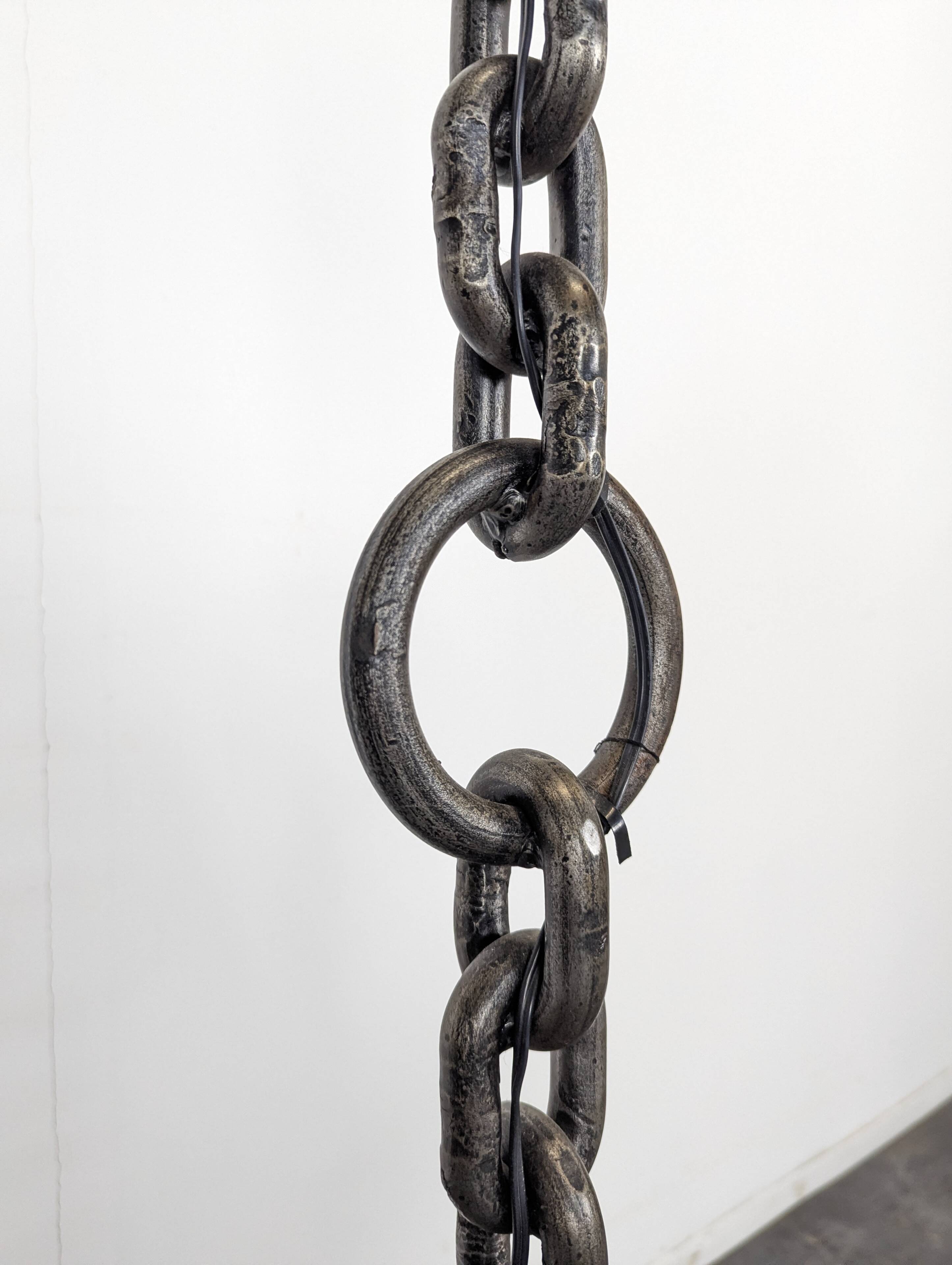 Chain floor lamp in the spirit of Franz West.