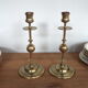 2 brass candle holders