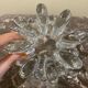 Designer candle holder in thick glass
