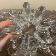 Designer candle holder in thick glass