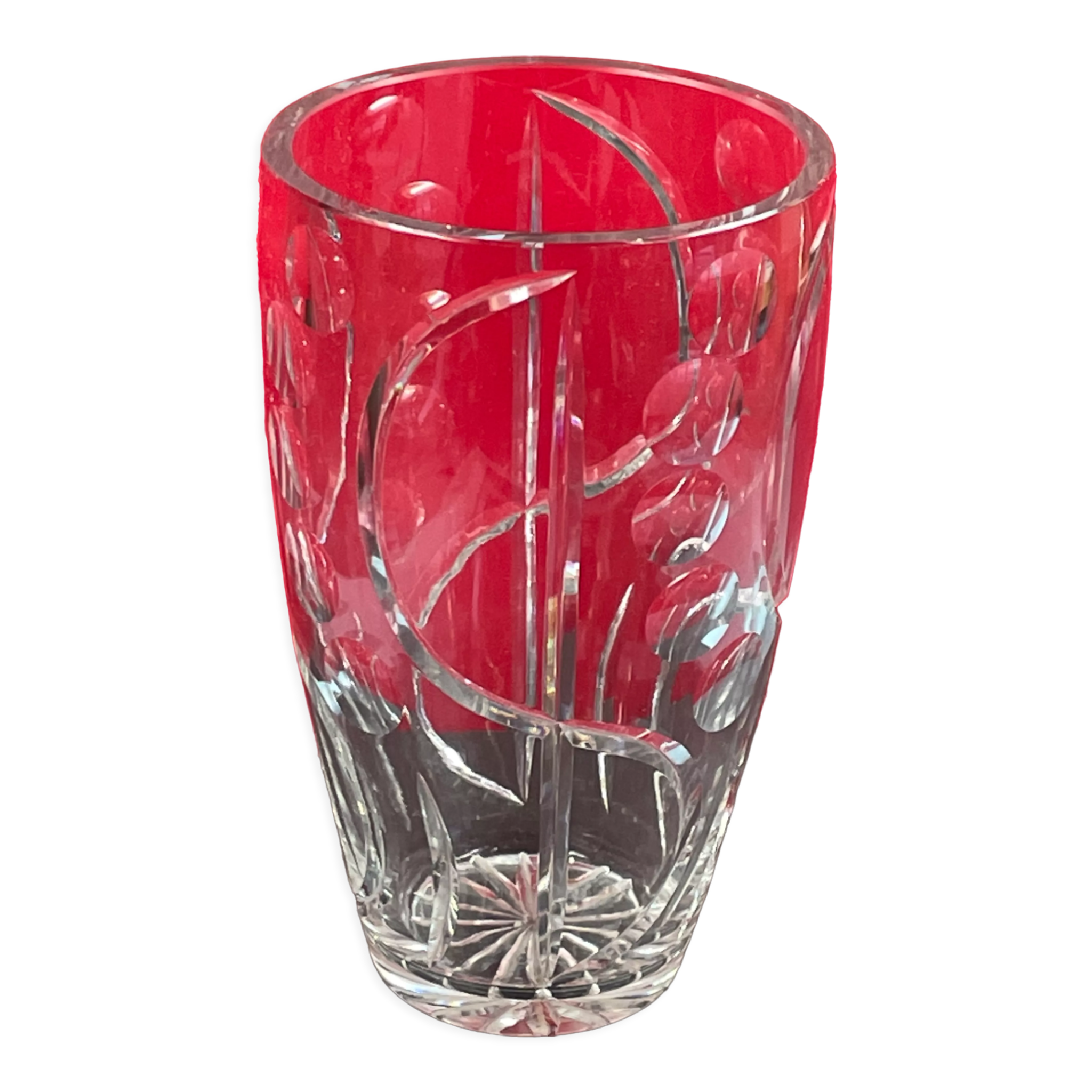 Vase vintage geometric pattern