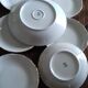 Lot 6 assiettes creuses avec plat rond porcelaine blanche dorure Sologne Lamotte