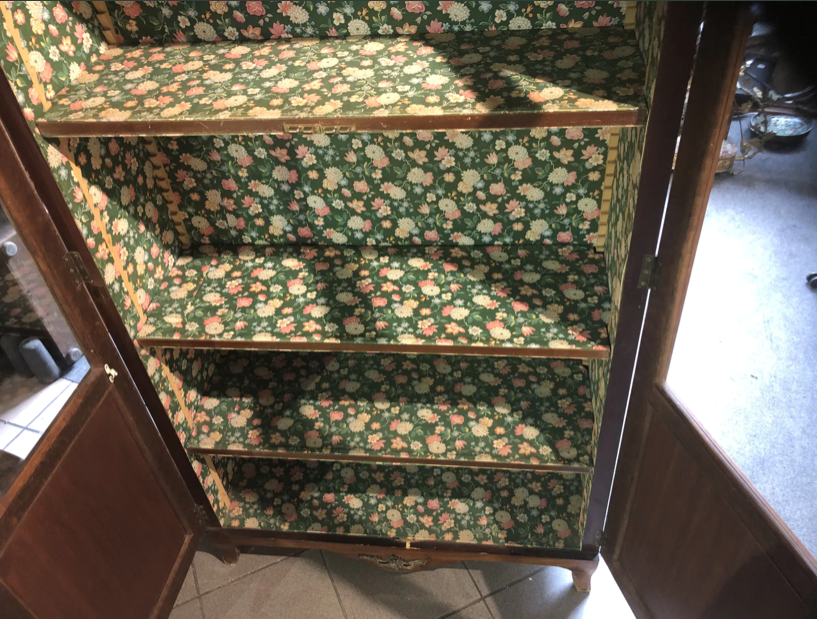 Showcase library 2 doors in mahogany of cuba 19 th Ornaments in bronze