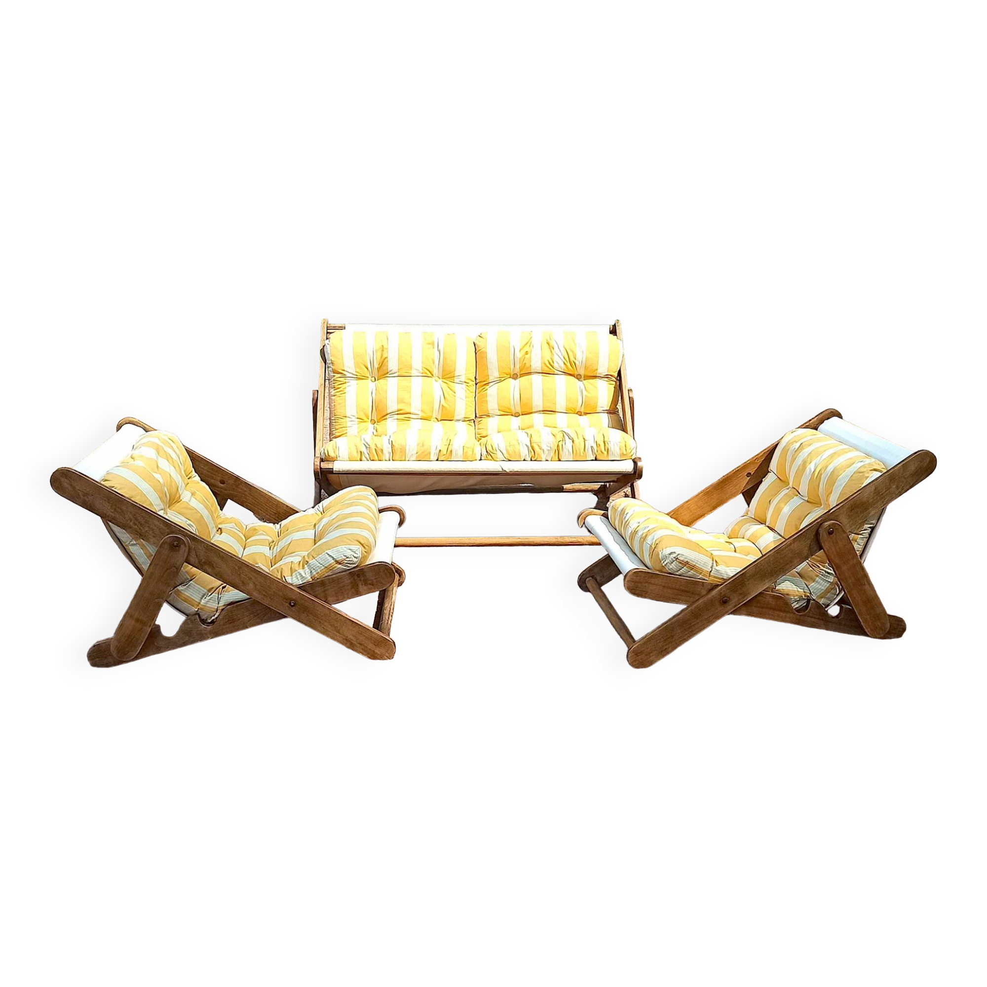 Garden furniture 3 rooms Pierre Beguet 70s