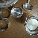 Baptism box 7 pieces gadroon patterns 2 silver metal punches