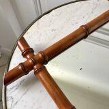 Wooden barber mirror Bamboo style 20-30s