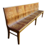 Banquette de bistrot 5 places 1935 Fischel "merisier"