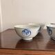 Lot Bol Riz Thé Bleu Blanc Porcelaine Chine Bleu Cobalt Dragons Impériaux