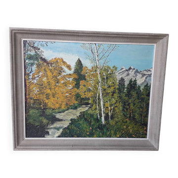 Tableau peinture huile sur toile