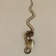 Pair of Egyptian Revival Style Engraved Brass Cobra Sconces