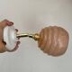 Applique globe vintage en verre de Clichy rose
