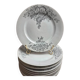 10 antique porcelain plates – Aux Lions de Faïence Paris – 19th century