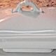 Rare white soup tureen haviland & co limoges h & co l with lid and handles.