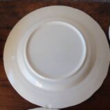 Lot de 10 assiettes anglaises à décor romantique bleu