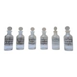 6 old glass chemist bottles
