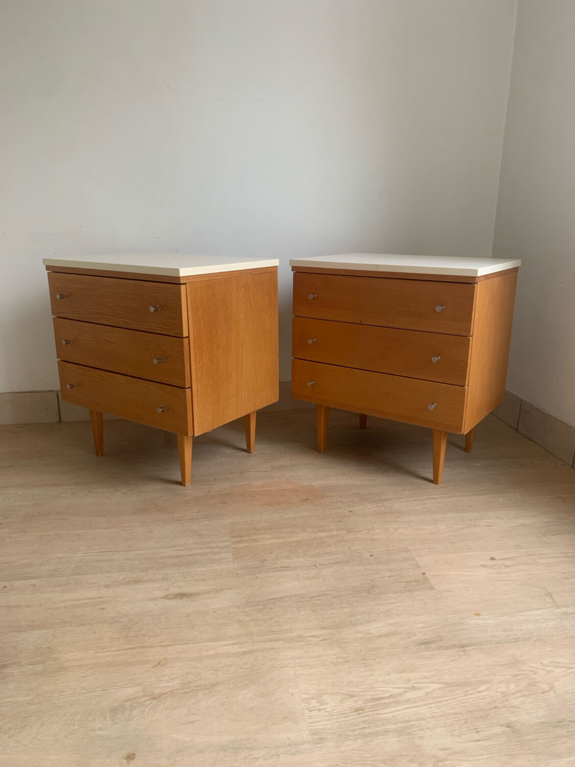 Pair of vintage bedside tables