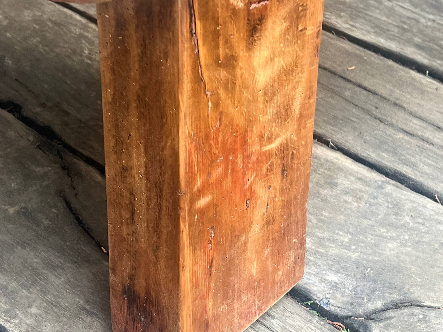 Brutalist coffee table made of solid wood