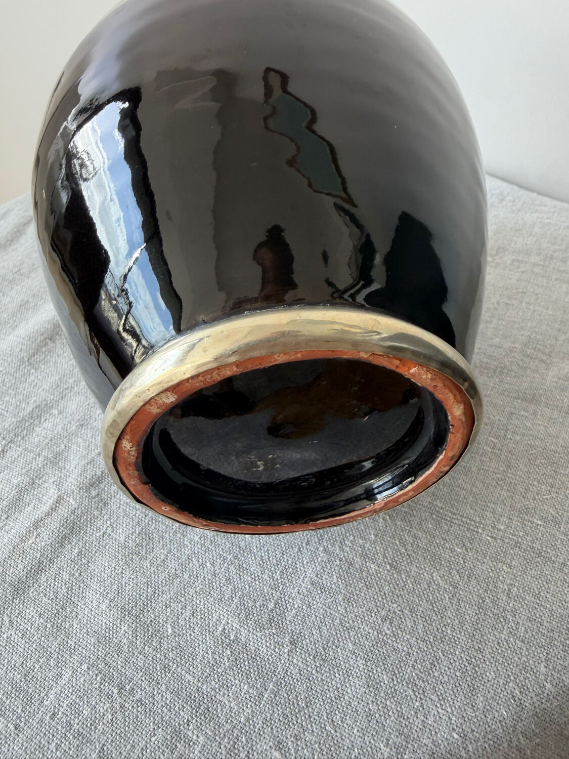 Vase céramique et métal