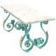 Coffee table wrought iron and marble, 1950