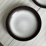 Set of 6 deep plates in glazed ceramic stoneware