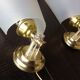 Pair of brass and perspex white /vintage 50-60s wall light