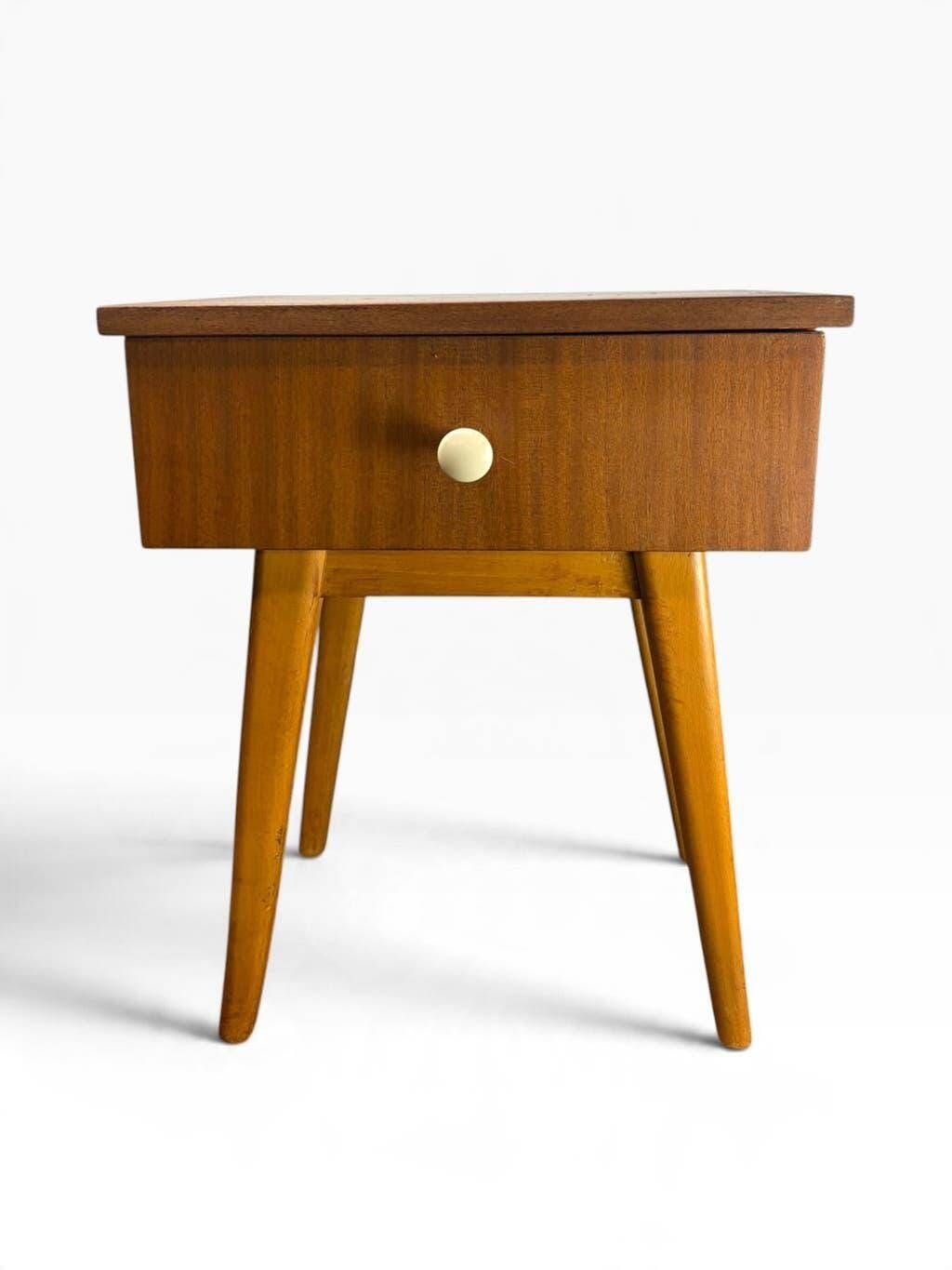 Mini bedside table/side table/small vintage wooden chest of drawers