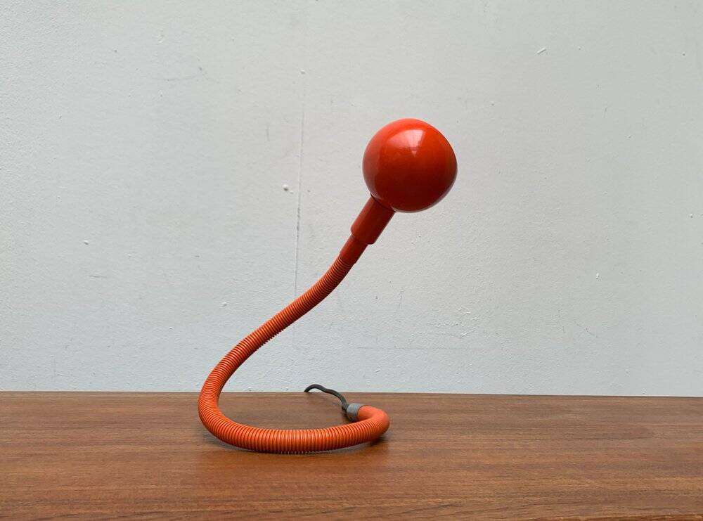 Vintage Italian Space Age Hebi table lamp by Isao Hosoe for Valenti Luce, 1970s.