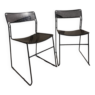 2 chaises italiennes Full Métal - 1980