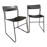 2 chaises italiennes Full Métal - 1980